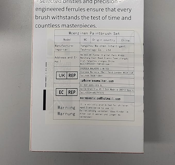 10 Pieces Exquisite Detail Paint Brush Set with Copper Tube and Special Double - Wire - Binding Process，Birch Wood Pen,Triangular Grip. Suitable Oil, Watercolour, Acrylic, Digital Painting