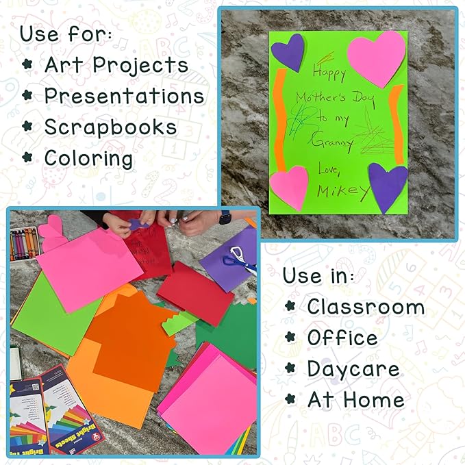 Hygloss Bright Orange Colored Cardstock - 8.5x11-Inch, 90 Sheets, 65 lb/ 176 gsm, Fade-Resistant, Acid-Free Color Card Stock Paper