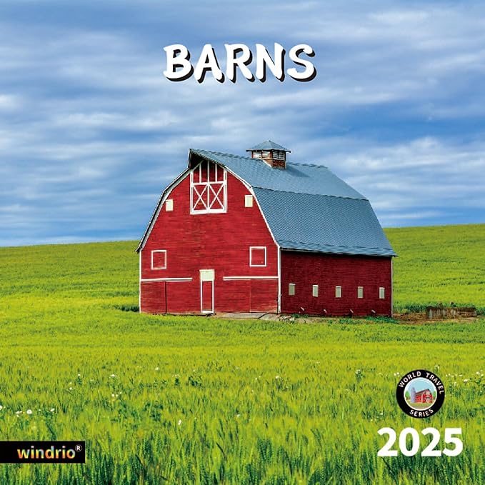 2025 Wall Calendar,Calendar 2025, January 2025 - December 2025, Wall Calendar Barns, 12" x 24" Opened,Full Page Months Thick & Sturdy Paper for Calendar Organizing & Planning