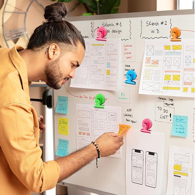 40 Pack Refrigerator Magnets with Clips, Fridge Magnets Whiteboard Magnet Clips, Teacher Classroom Must Haves,Manget Heavy Duty, Best for Photo Displays,Whiteboard,Refrigerator,Locker,Plant