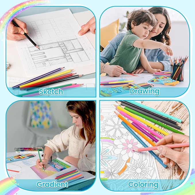 480 Count Colored Pencils Bulk, 40 Packs Colored Pencils for Kids 12 Colors, Pre-sharpened Coloring Pencils for Adults, Bulk School Supplies for Teachers, Back to School Supplies, Classroom Prizes