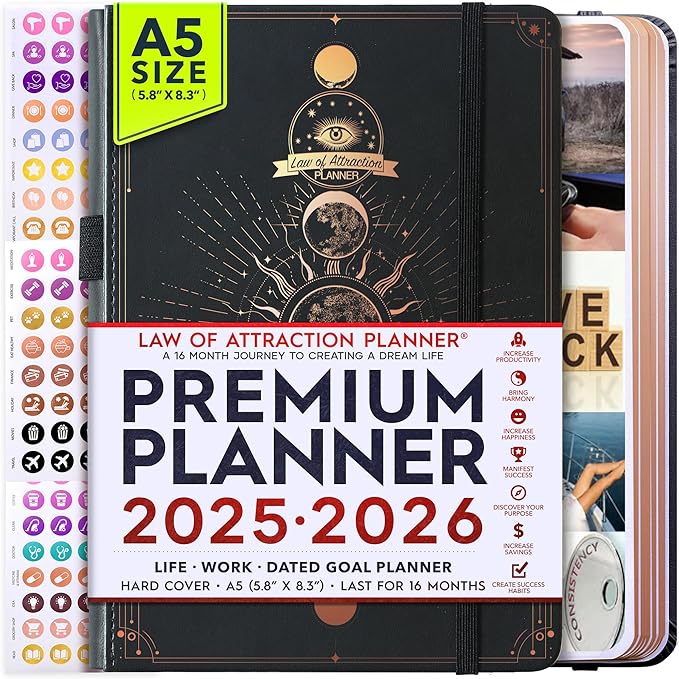 2025-2026 Planner Weekly and Monthly | 16-Month Life Planner to Increase Focus & Productivity | Reduce Overwhelm & Achieve Your Biggest Goals | Include Gift Box & Stickers | Sep 2025-Dec 2026