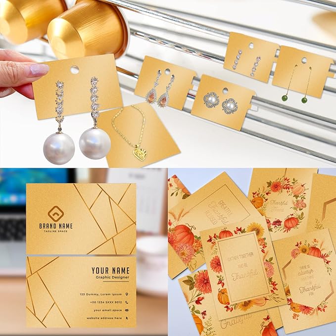 100 Sheets Gold Shimmer Cardstock 8.5 x 11 Metallic Paper, Goefun 80lb Card Stock Pearlescent Paper for Invitations, Birthday, Anniversaries, Card Making