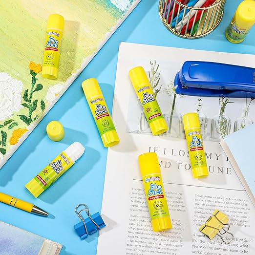 300 Pcs White Glue Stick Washable Glue Stick for Crafts Home School Classroom Students Teachers Employees Scrapbooking Crafting Supplies, 0.32 Ounce