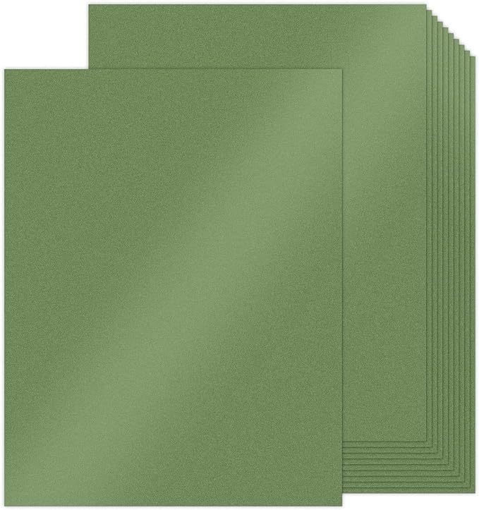 100 Sheets Christmas Green Shimmer Cardstock 8.5 x 11 Green Paper, Goefun 80lb Card Stock Printer Paper for Christmas, Invitations, Certificates, Crafts, Card Making