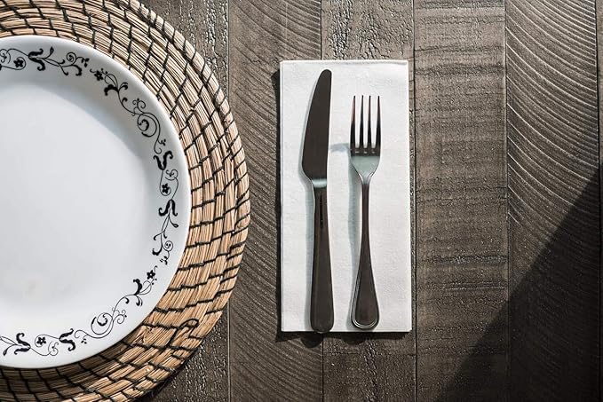 400 Paper Towels Cloth-Like Hand Tissue Paper Napkins, Disposable Hand Towels for Bathroom Guests, Disposable Face Towel for Guest, Washcloths or Dinner Napkin, Made in USA, White