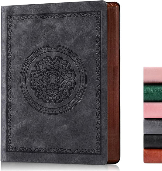 2025 Leather Vintage Journal Notebook,300 Pages,Leather Softcover Lined Journal Notebooks for Women Men,Notebook Journals for Writing Travel,Business,Office,7.1'' X 9.8''