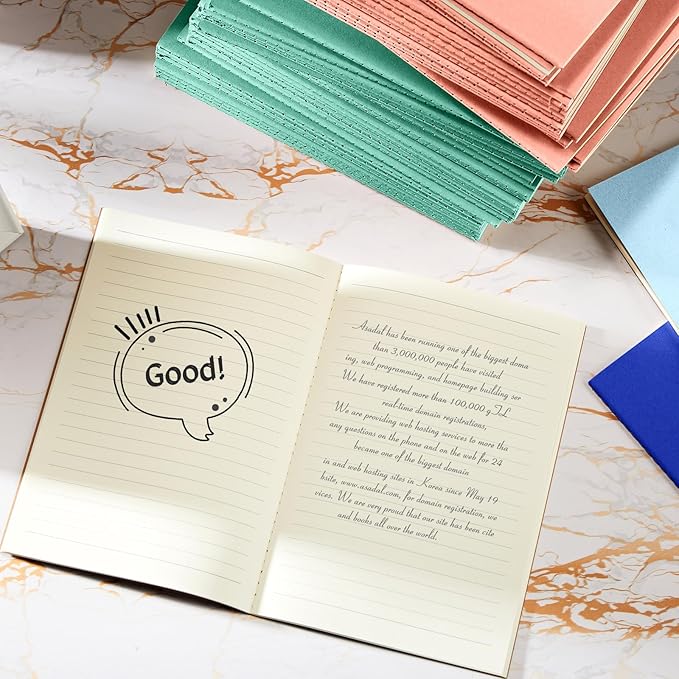 100 Pcs Kraft Notebook Journals 5.5 Inch x 8.3 Inch A5 Softcover Notebooks Bulk for Writing Sketch Office Notepad with 60 Pages 30 Sheets (Multicolor,Lined)(Bright Color,Notebook, Lined)