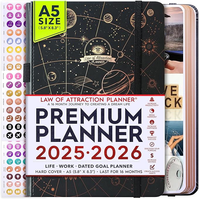 2025-2026 Planner Weekly and Monthly | 16-Month Life Planner to Increase Focus & Productivity | Reduce Overwhelm & Achieve Your Biggest Goals | Include Gift Box & Stickers | Sep 2025-Dec 2026