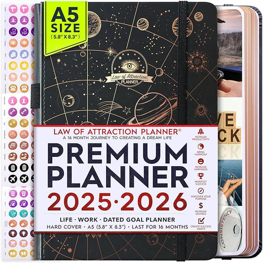 2025-2026 Planner Weekly and Monthly | 16-Month Life Planner to Increase Focus & Productivity | Reduce Overwhelm & Achieve Your Biggest Goals | Include Gift Box & Stickers | Sep 2025-Dec 2026