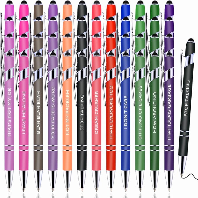48 Pcs Ballpoint Pens,Fine Point Smooth Writing Pens,Kawaii Pens For Writing Journaling Taking Notes School Office Home. (Mixed color 48Pcs)