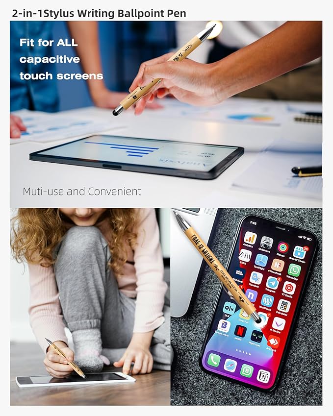 10 Pack Bible Verse Stylus Pens - Inspirational Scripture Gifts for Christians, Teachers, Office & School (Touchscreen, Black Ink, Religious Encouragement)