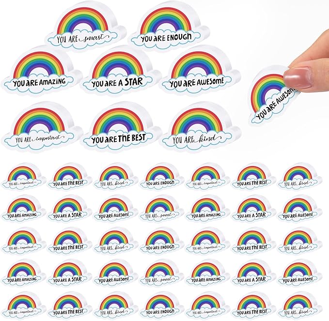100 Pcs Inspirational Erasers Bulk Mini Pencil Erasers Gifts for Teacher Motivational Office Party Favors Supplies