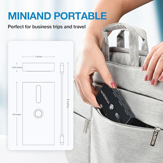 10Gbps USB C Hub, 6 Ports USB C Splitter, USB C to USB C Hub for PC, Laptop, MacBook Pro/Air, iMac, Surface Pro, Chromebook, Etc(HUB ONLY, Not Support Charging/Monitor)