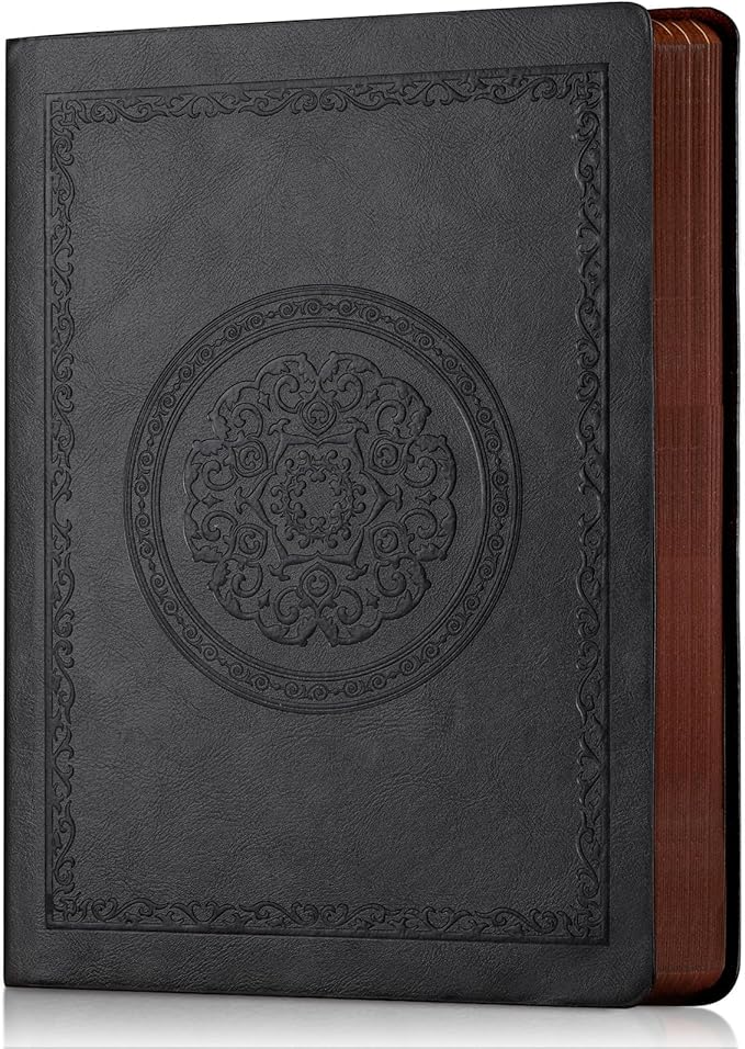 2025 Leather Vintage Journal Notebook,300 Pages,Leather Softcover Lined Journal Notebooks for Women Men,Notebook Journals for Writing Travel,Business,Office,5.7'' X 8.3'',Black