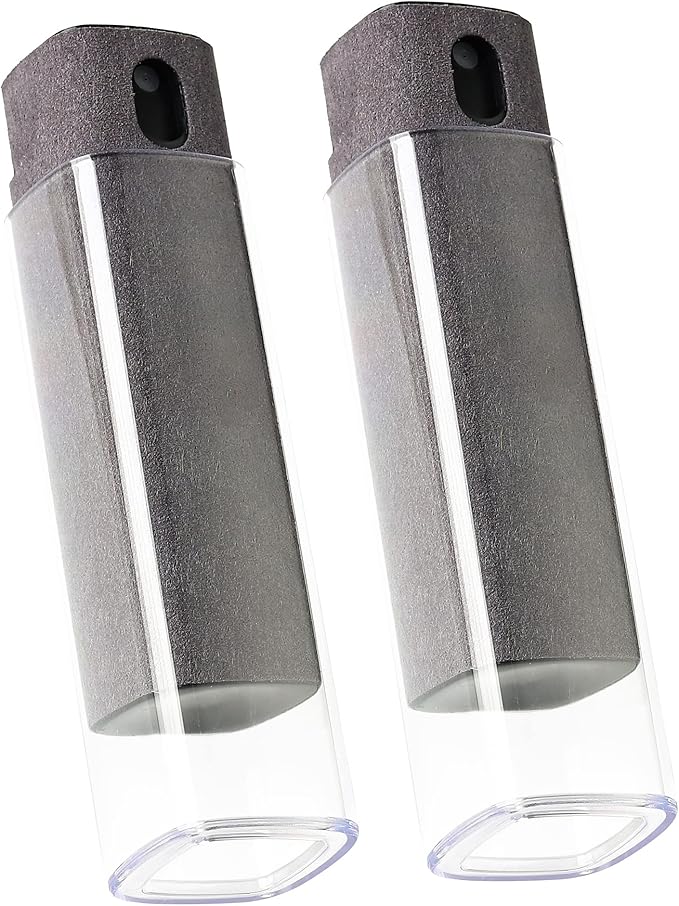 2 Pcs Screen Cleaner Kit, 3-in-1 Touchscreen Mist Cleaner Spray Bottle Tool & Microfiber Cloth for Phone/Laptop/Tablet/TV/Monitor/Car Screens(Grey)