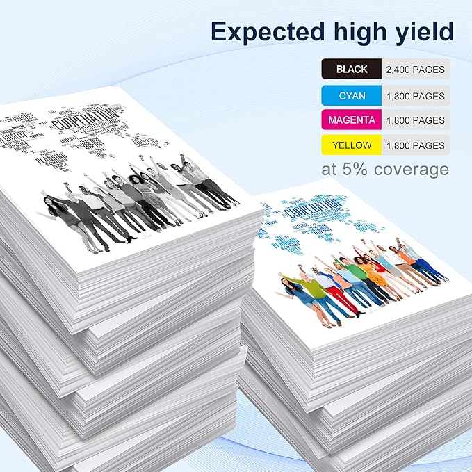 131A 131X Toner Cartridge 4 Pack Works with HP Laserjet Pro 200 Color M251nw,MFP M276nw (Black,Cyan,Yellow,Magenta)