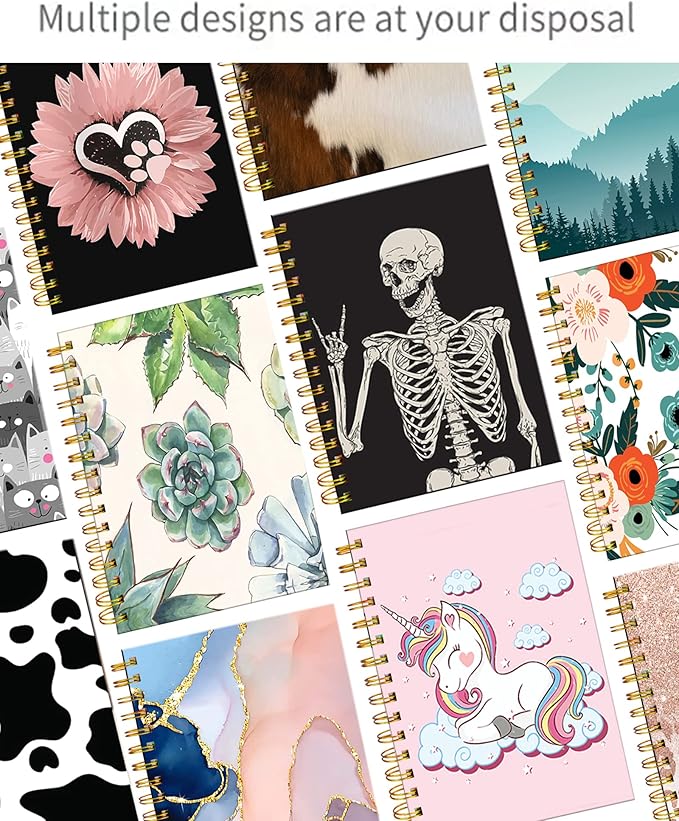 iampanda Spiral Journal Notebook,Strong Twin-Wire Binding with Premium Paper for Girl Women,Funny 60 Sheets A5 College Ruled Notebook/Journal,Perfect for School Office Home Gifts,Cute Llama Pink