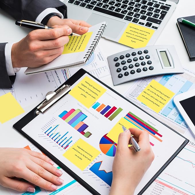 (36 Pack) Sticky Notes 3x3 in Post, Yellow Self-Stick Note Pads it, Strong Adhesive, Easy to Post for Home, Office, Notebook