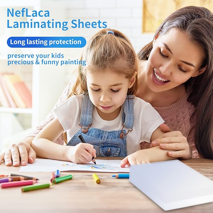 100 Pack Laminating Sheets, 5Mil 9" x 11.5" Laminating Pouches，5Mil Clear Thermal Lamination Sheet Paper for Laminator, Holds 8.5 x 11 Inch Sheets