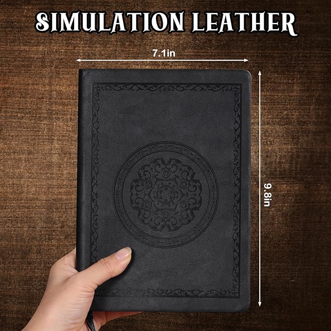 2025 Leather Vintage Journal Notebook,300 Pages,Leather Softcover Lined Journal Notebooks for Women Men,Notebook Journals for Writing Travel,Business,Office,7.1'' X 9.8''