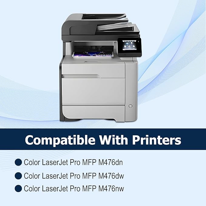 312A Toner Cartridges 4 Pack Replacement for HP 312A Toner Compatible for HP Laserjet Pro MFP M476dn M476dw M476nw Printer Ink (Black,Cyan,Magenta,Yellow)