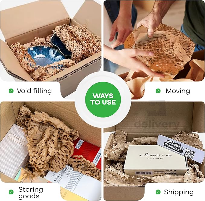 IDL Packaging HexaFil Honeycomb Packing Kraft Paper 15" x 1700' in Self-Dispensed Box - Patented Cushioning Box Filler for Void Filling, Moving, Shipping - Alternative to Bubble Plastic