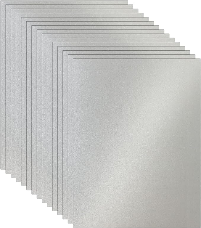 100 Sheets Silver Shimmer Cardstock 8.5 x 11 Metallic Paper, 92lb Heavyweight Certificate Paper Card Stock for Wedding Invitations, Crafting, Thank You Cards, Business Cards, Graduations