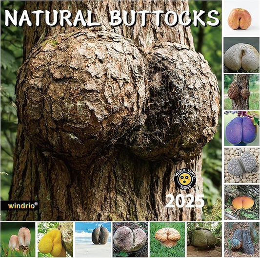 2025 Wall Calendar Funny Natures Dongs, January 2025 - December 2025, Funny Gag Gift for Adults, White Elephant Gift, 12 Months Organizer with D'ck Pics Nature Photos, 12" x 24" Opened
